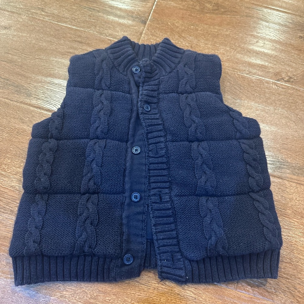 Janie and Jack Navy Quilted Vest